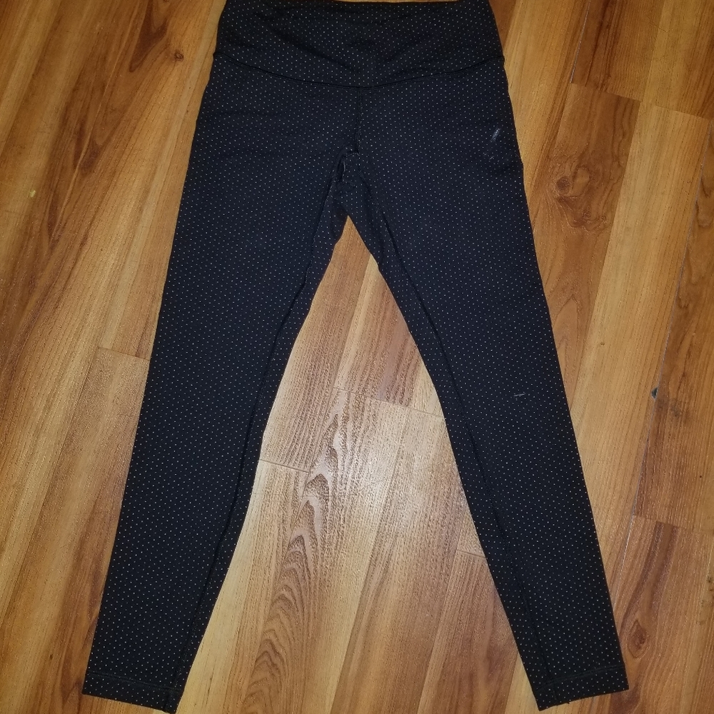 Polka dotted yoga pants